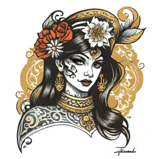 princess of Persian  tattoo design idea