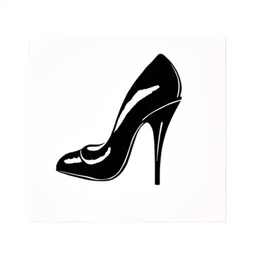 stiletto shoe tattoo design idea