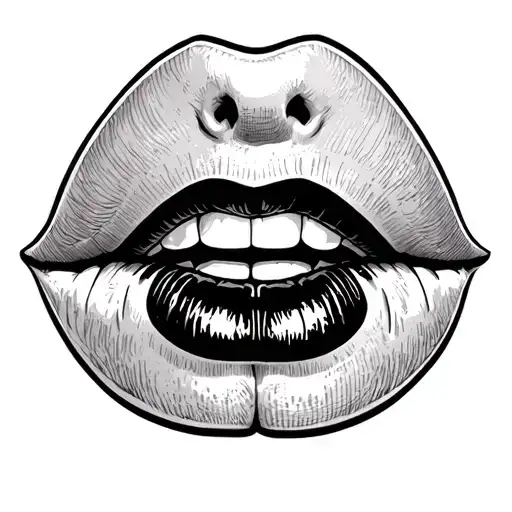 donald trump buttocks lips tattoo design idea