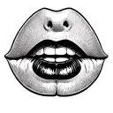 donald trump buttocks lips tattoo design idea