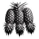 upside down pineapple magic rug tattoo design idea