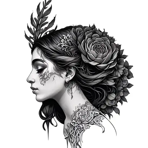 Cancer Goddess tattoo design idea