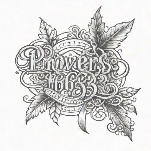 Proverbs 16:33 NLT “ written in cursive tattoo design idea
