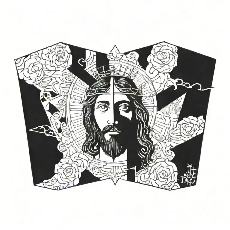 jesus is king tattoo design idea