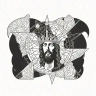 jesus is king tattoo design idea