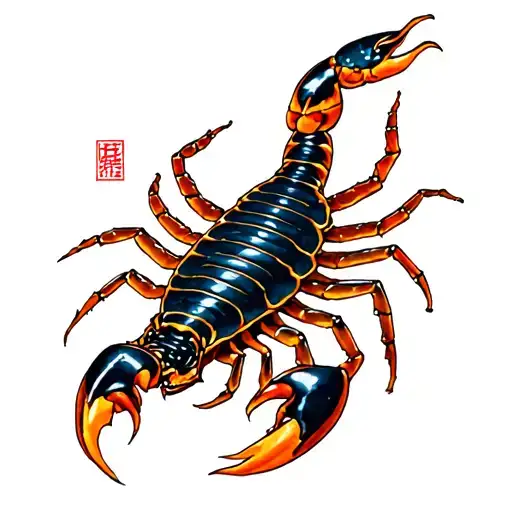 scorpion 3d tattoo design idea