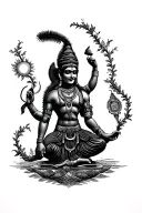 Hanuman Gada tattoo design idea