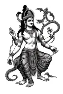 Hanuman Gada tattoo design idea