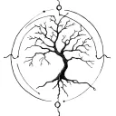 small poison tree with lines around it  tattoo design idea