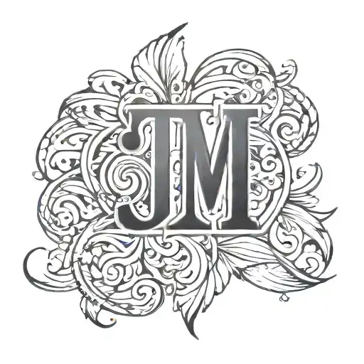 J and M Letters  Couples Tattoo  tattoo design idea