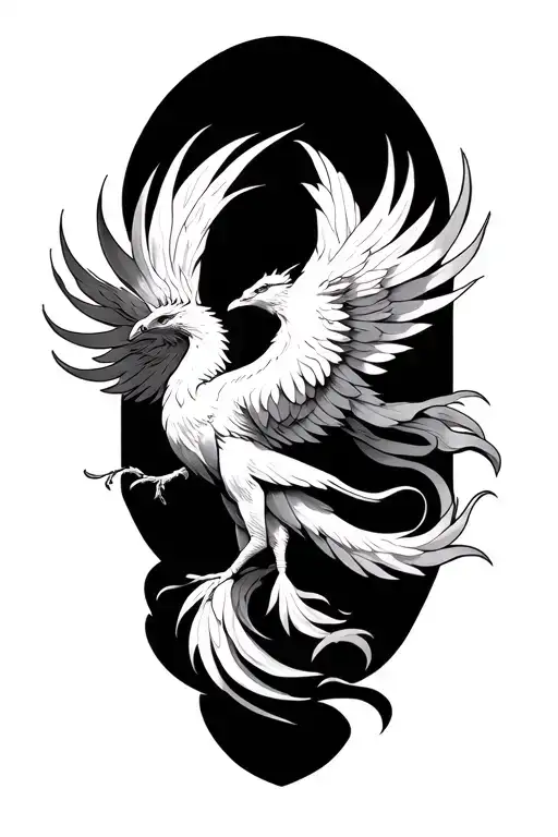 Phoenix rising tattoo design idea
