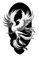 Phoenix rising tattoo design idea