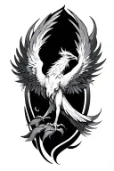 Phoenix rising tattoo design idea