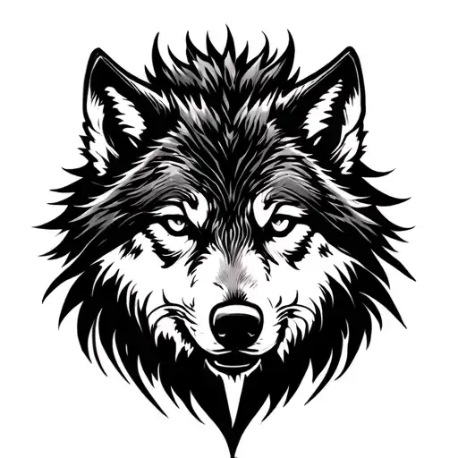 alpha wolf tattoo design idea