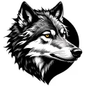 alpha wolf tattoo design idea