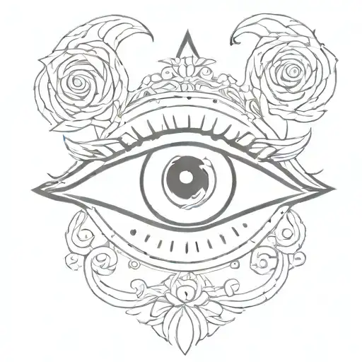 sexy Gypsy eye symbol tattoo design idea