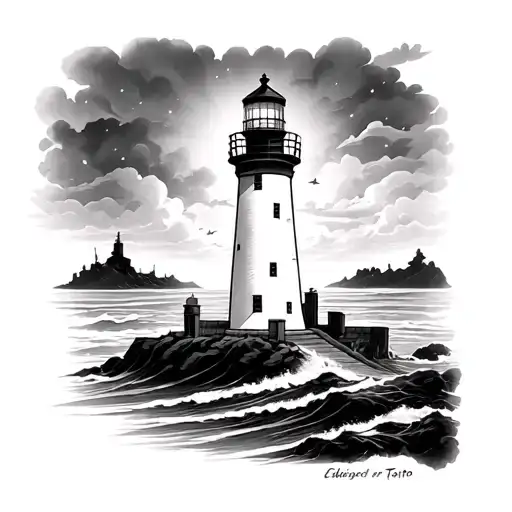 Lighthouse tattoo design idea