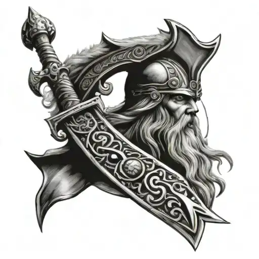 Wikinger, Odin, Wikingerschiff tattoo design idea