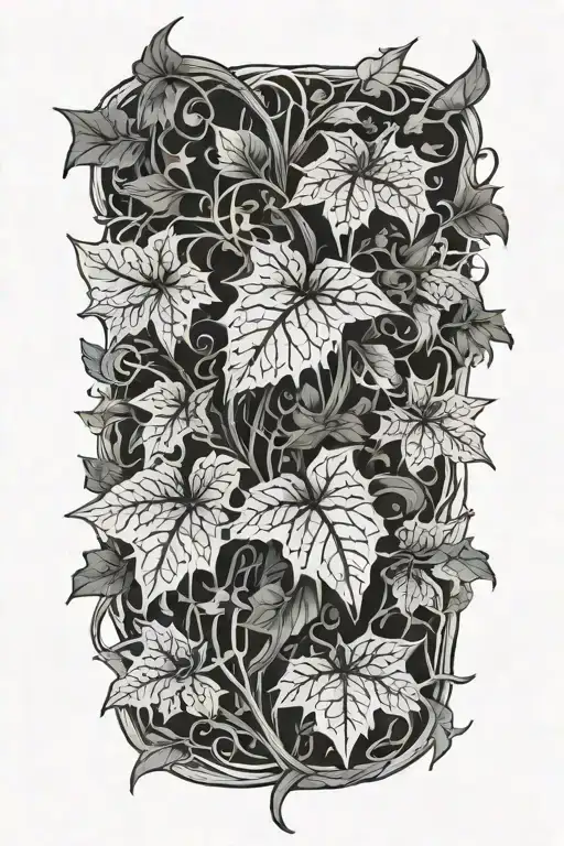 ivy vines wrapping tattoo design idea