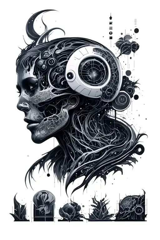 artificial intelligence with math tattoo design idea