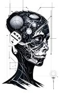artificial intelligence with math tattoo design idea