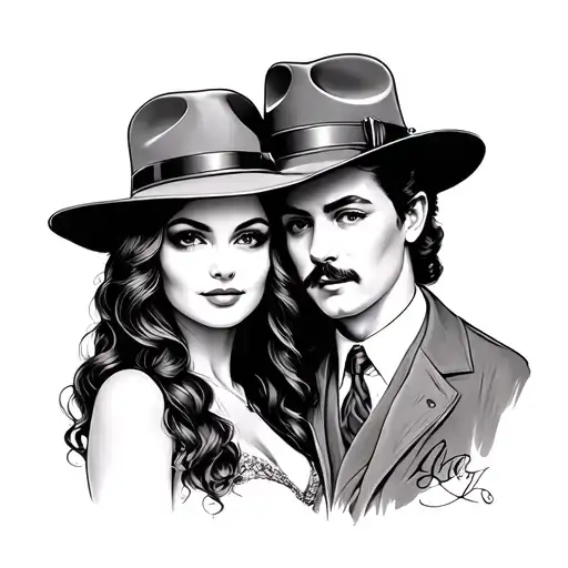 Bonnie And Clyde tattoo design idea
