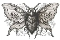 sexy mothman cryptid tattoo design idea