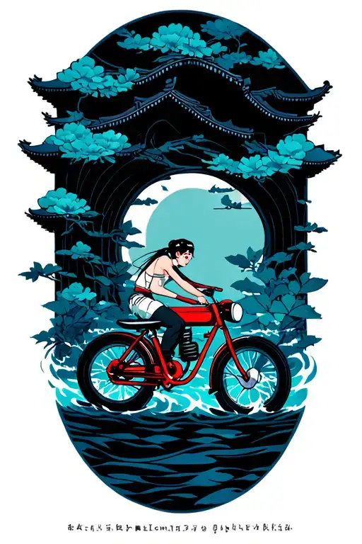 swim bike run tattoo design idea