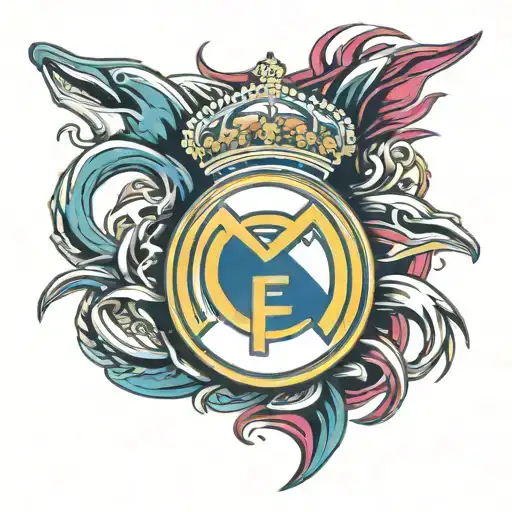 real madrid logo,miami heat logo, miami dolphin logo tattoo design idea