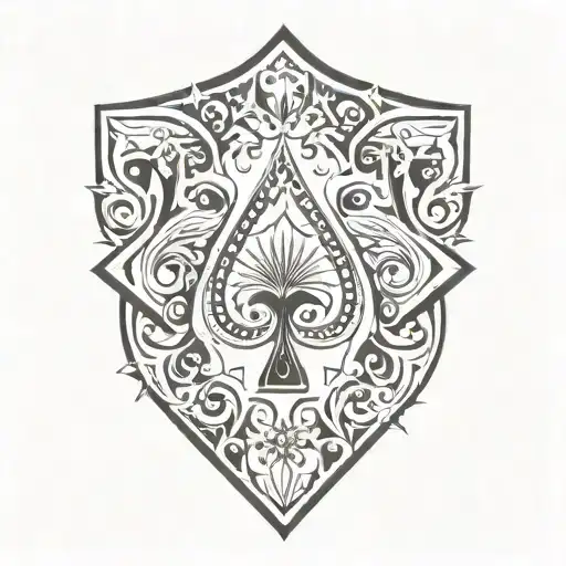 qos queen of spades tattoo design idea