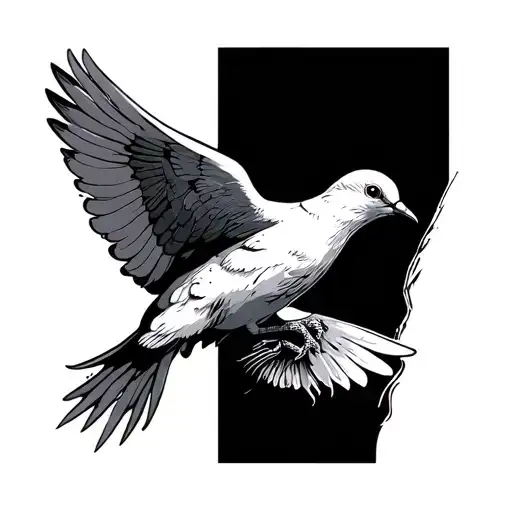 Crying Dove tattoo design idea