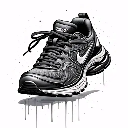 Running Shoe tattoo design idea
