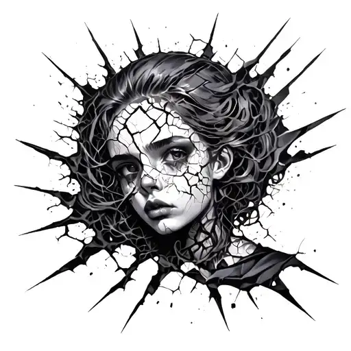 Broken’ captures the seemingly impossible task of picking up the fractured pieces of ourselves; examining the fragility, tattoo design idea