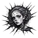 Broken’ captures the seemingly impossible task of picking up the fractured pieces of ourselves; examining the fragility, tattoo design idea