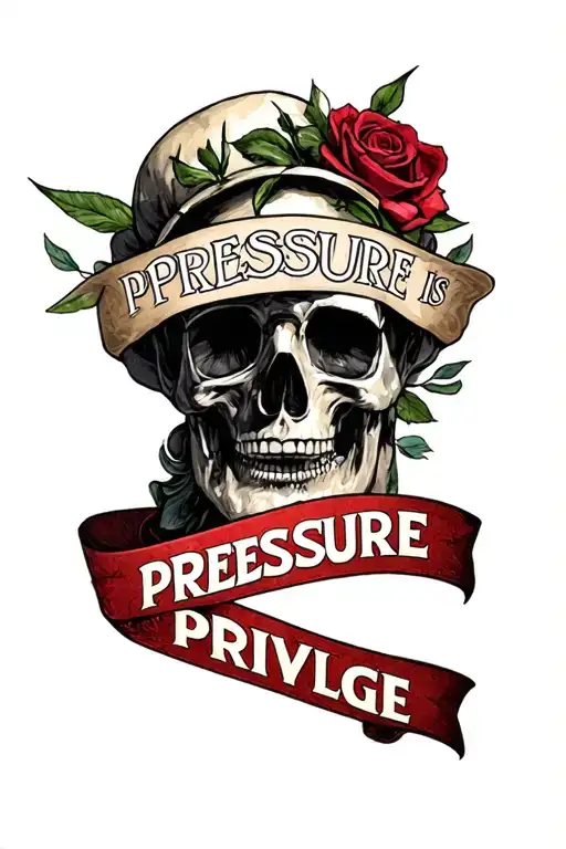 "Pressure is privilege" pressure tattoo design idea