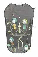 rick and morty tattoo design idea