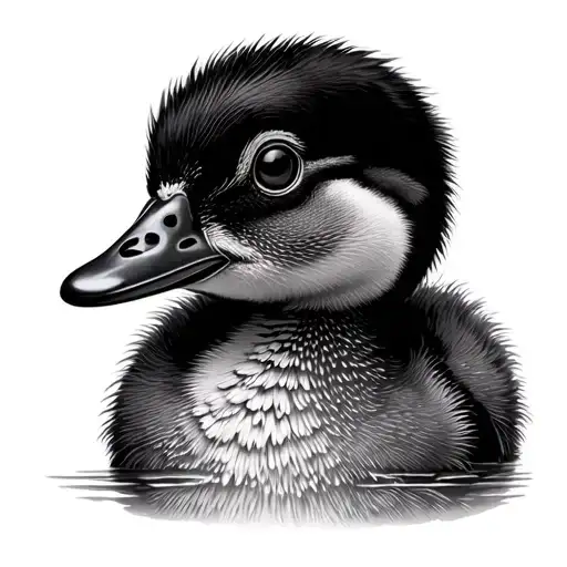 duckling tattoo design idea
