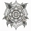 gothic rose window tattoo design idea