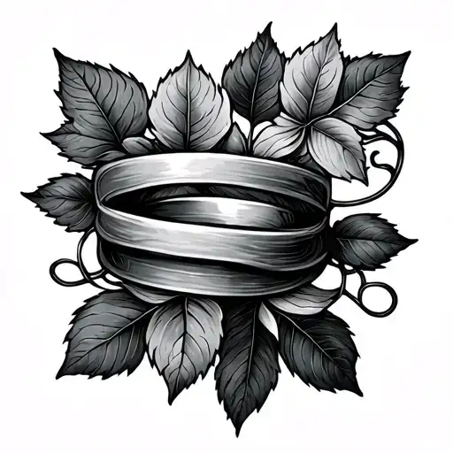ivy ring finger tattoo design idea