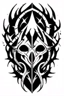 8 pointed tribal tattoo spearheaded tips wrapped in thorns tattoo design idea