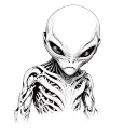 Giger Alien Creepy Baby tattoo design idea
