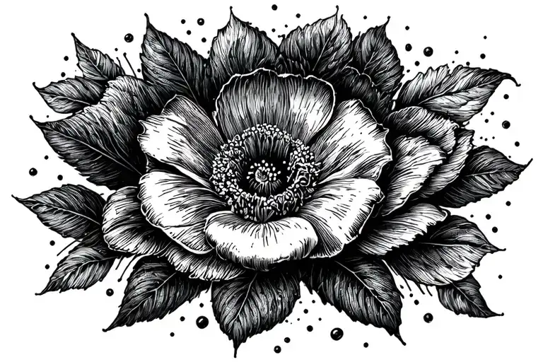 needle and thread tattoo design idea