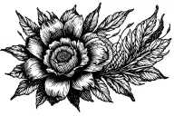 needle and thread tattoo design idea