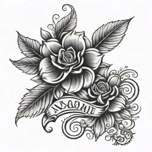Tatto of a girls name Naomie make it bold and vibrant tattoo tattoo design idea