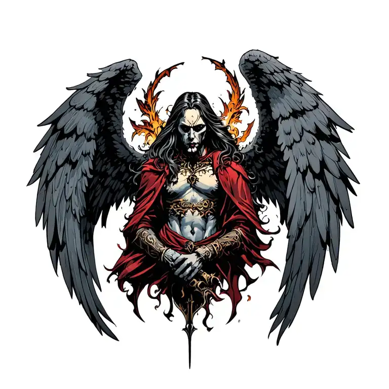 archangel uriel tattoo design idea