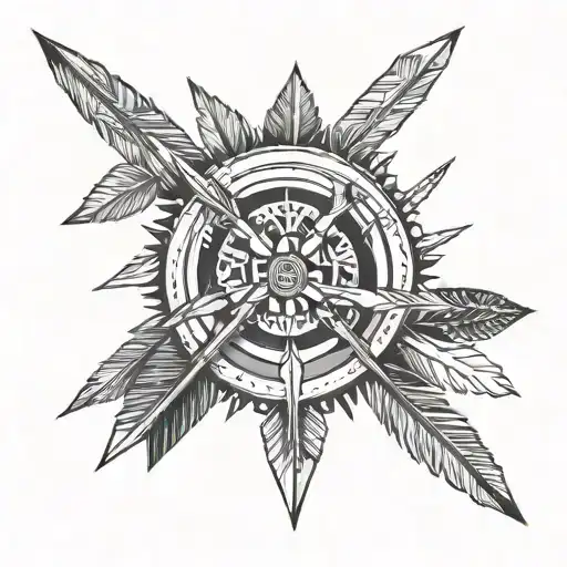 Native American Arrow tattoo design idea