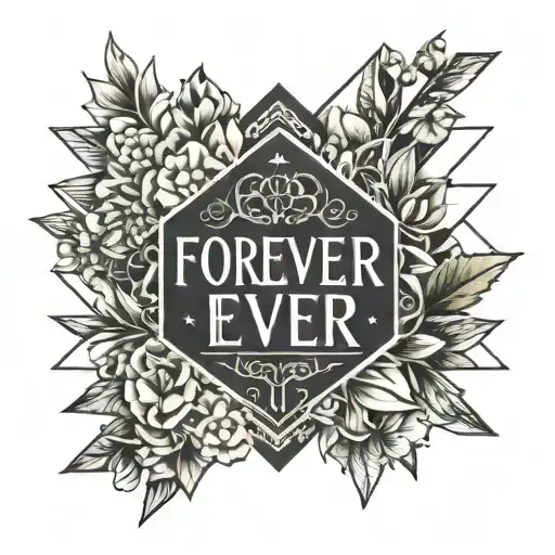 forever & ever tattoo design idea