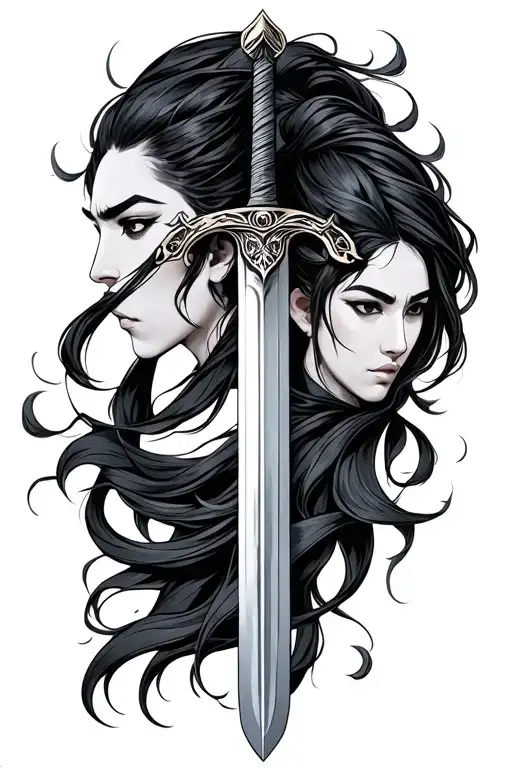 mulans sword tattoo design idea
