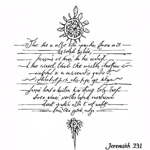 Jeremiah 29:11 verse tattoo design idea