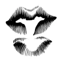 kiss mark tattoo design idea